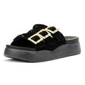 Desert Fleur Gypsum  Sandales Noires Pour Femmes En Suède