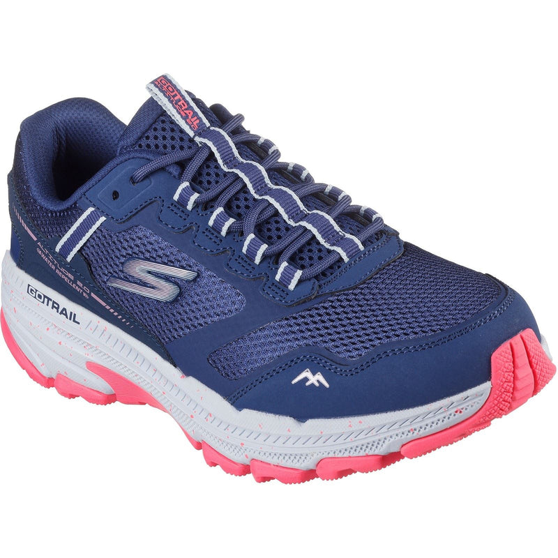 Skechers Performance GO RUN Trail Altitude 2.0 Ravine Chaussures De Sport Pour Femmes En Cuir Bleu Marine/orange