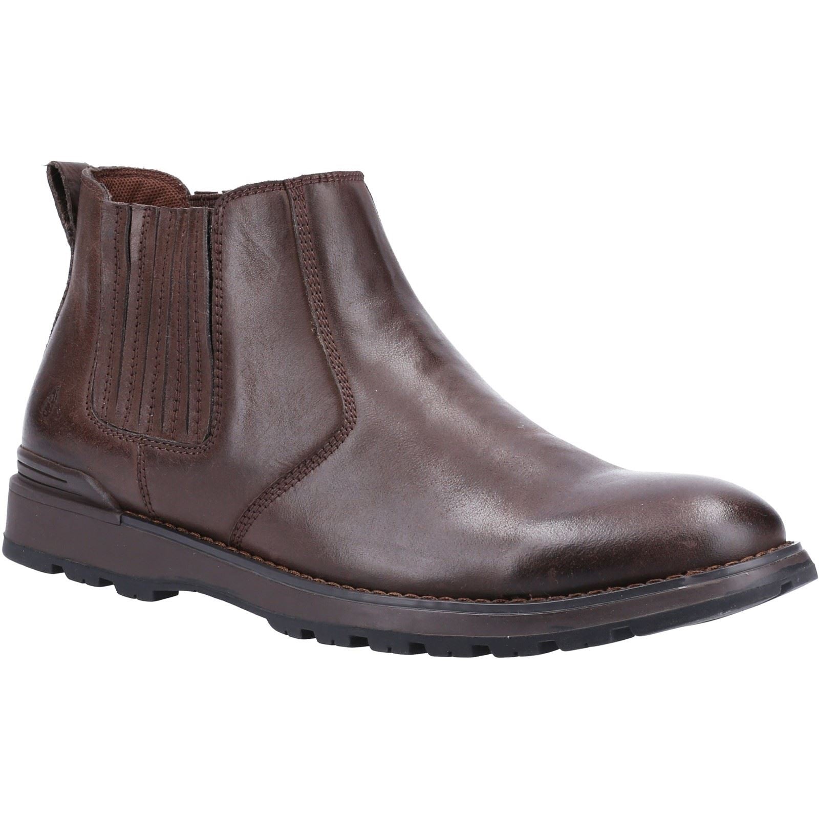Hush Puppies Gary Bottes En Simili-Cuir Marron Pour Hommes