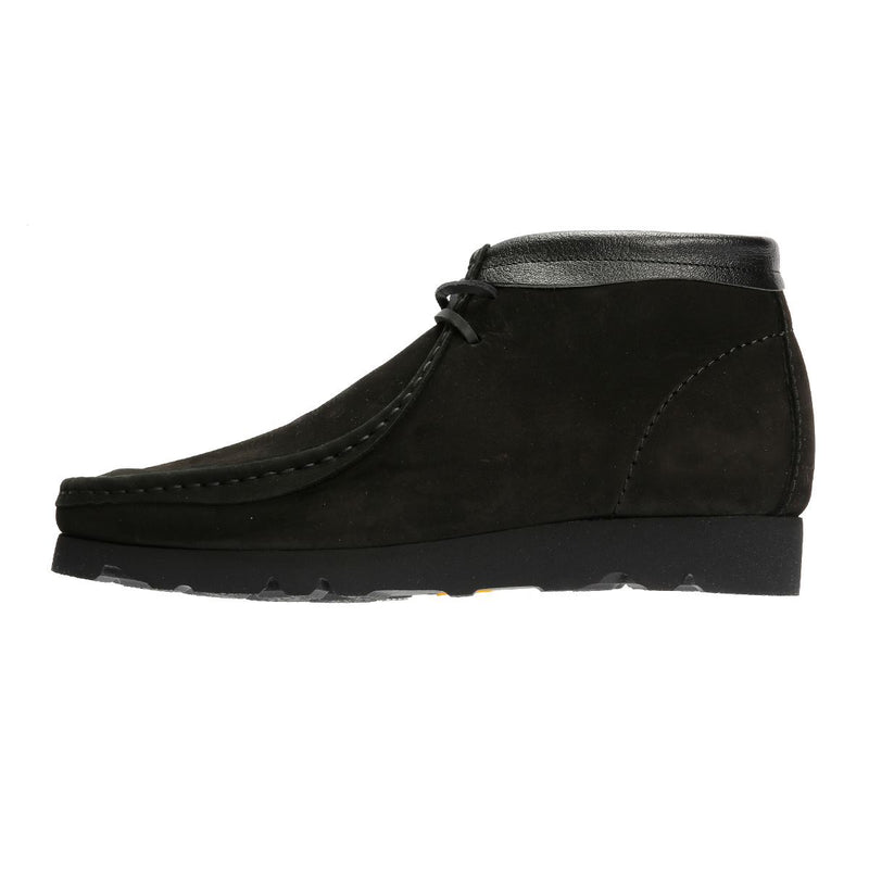 Clarks Originals Wallabee Combi Bottes Noires En Cuir Pour Hommes