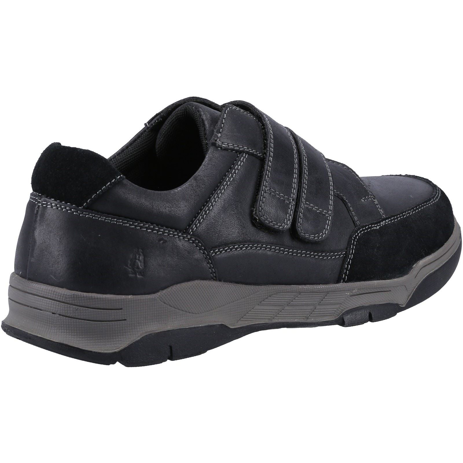 Hush Puppies Fabian Double Strap Mocassins Noirs En Cuir Pour Hommes