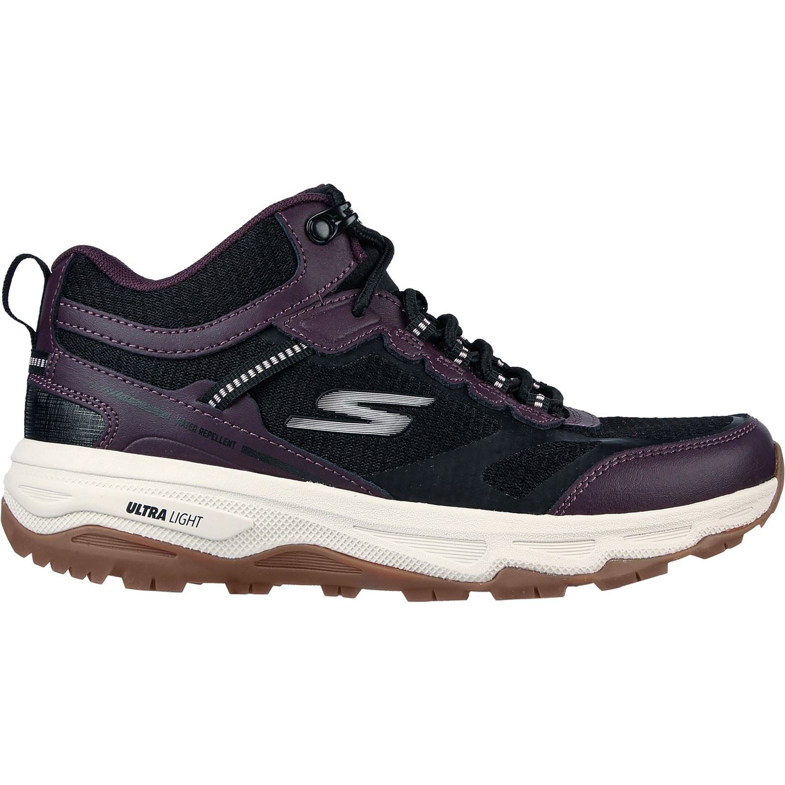 Skechers Go Run Trail Altitude Baskets En Cuir Pour Femmes, Noir/Violet