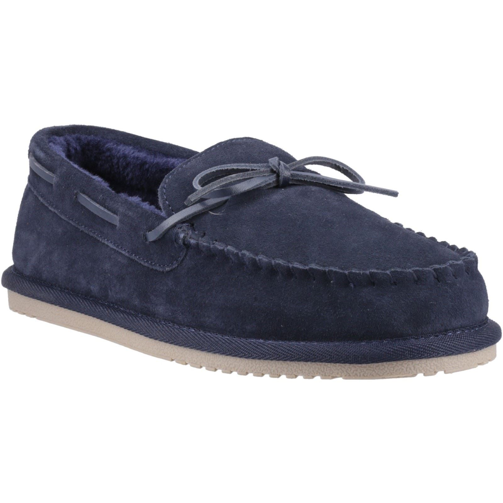 Hush Puppies Abraham Chaussons Homme En Daim Bleu Marine