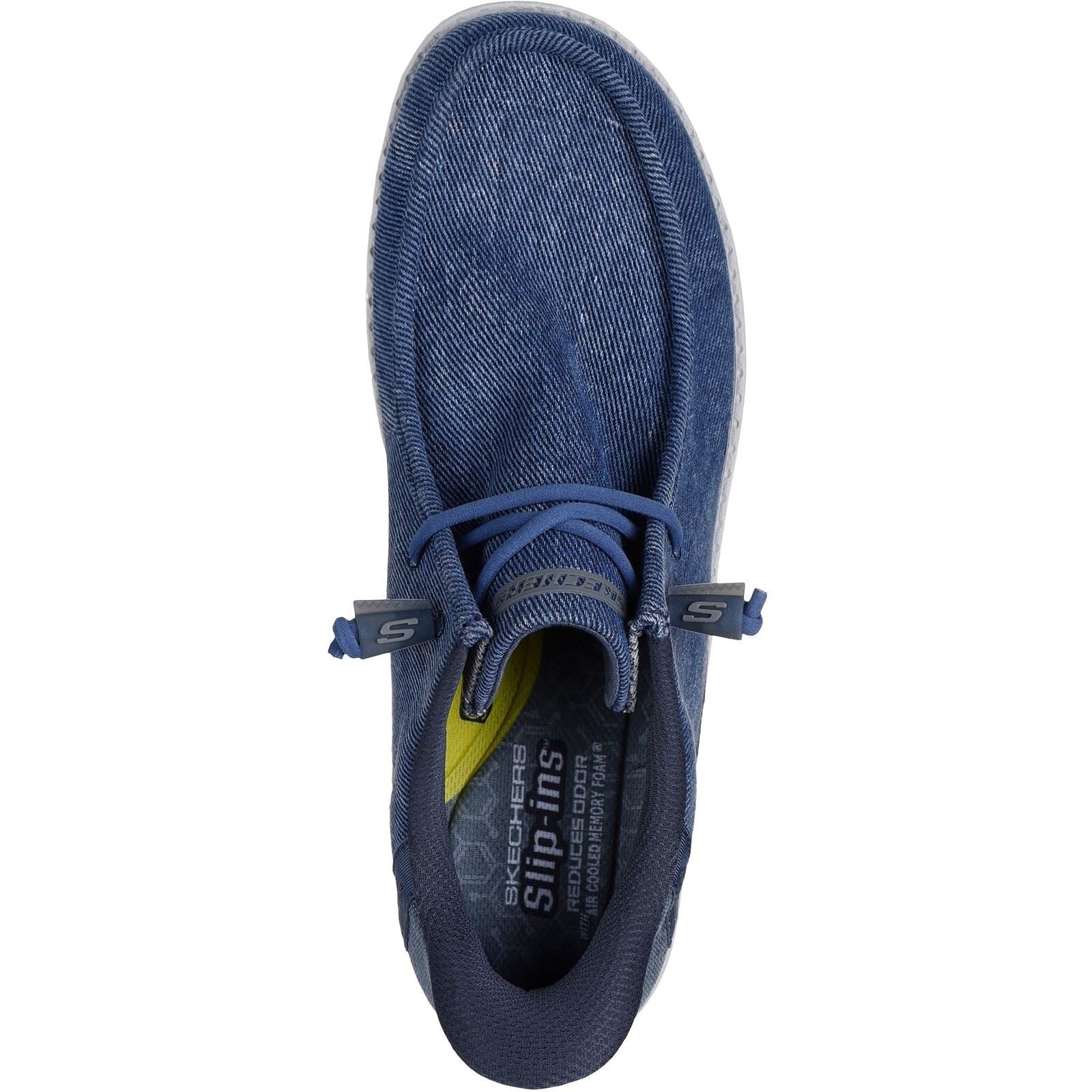 Skechers Melson Coronado Chaussures Mocassins En Denim Pour Hommes