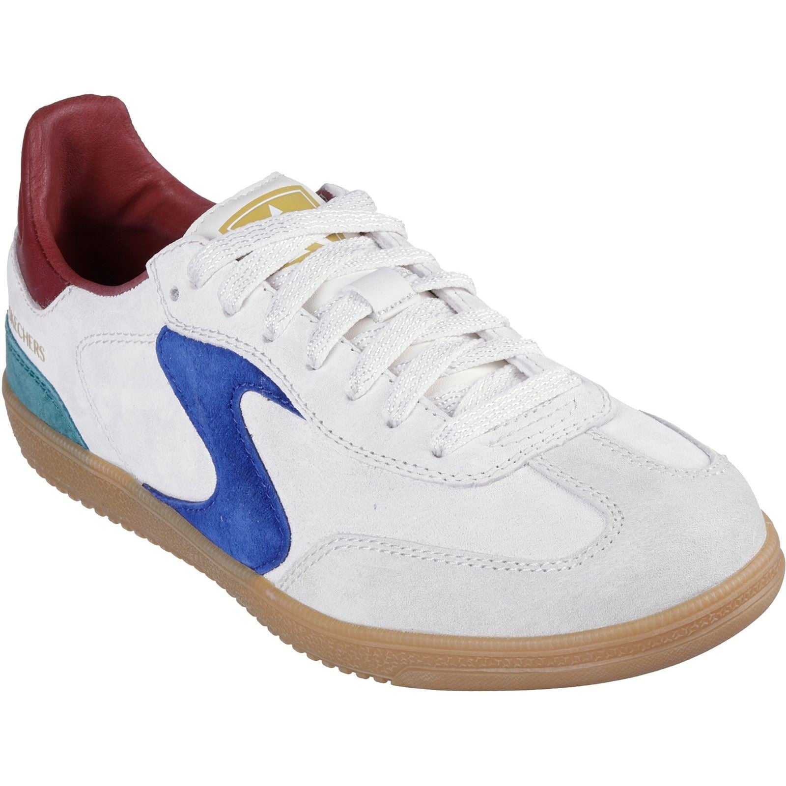 Skechers Hotshot For The Win Baskets Pour Femmes En Cuir Gris Clair/multicolore