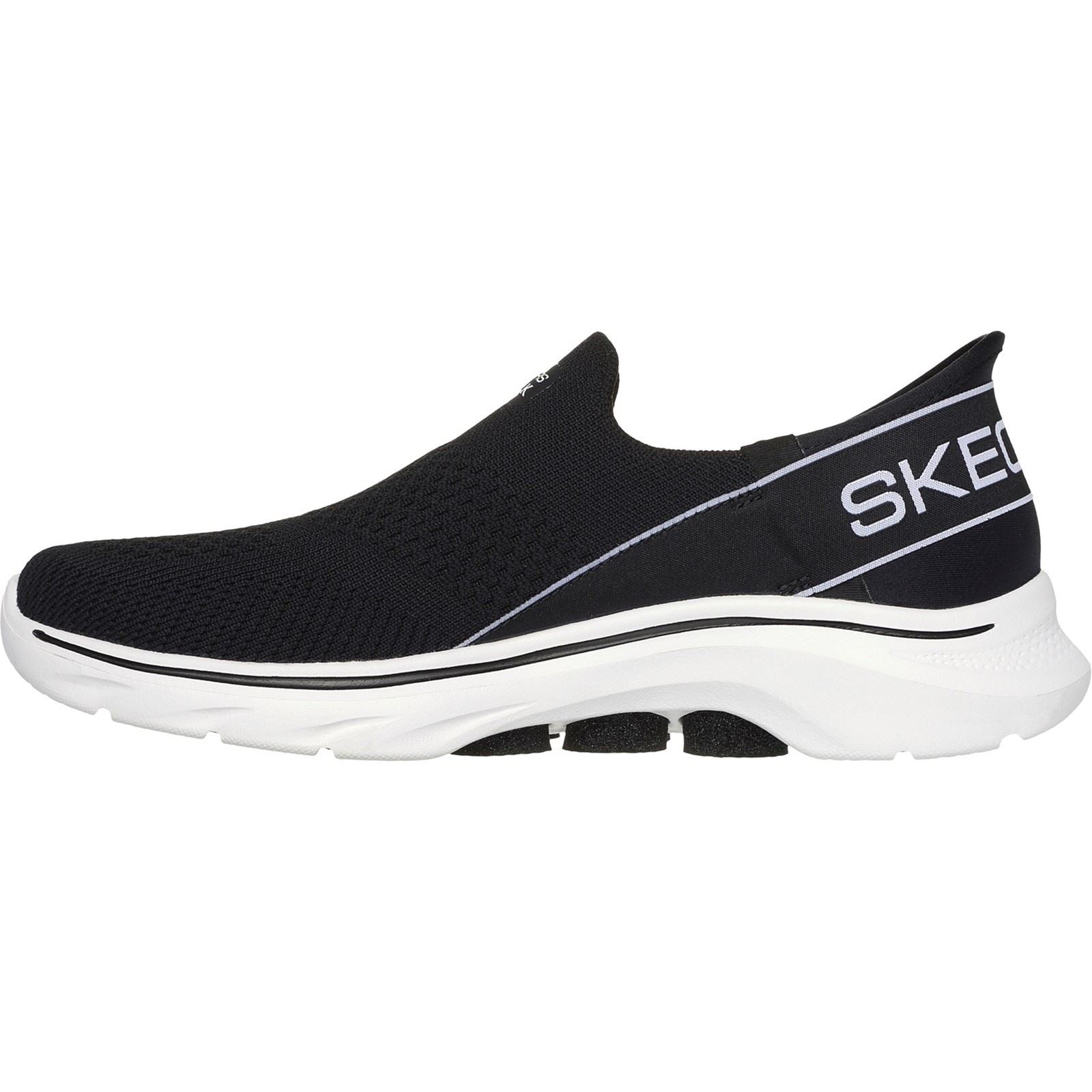 Skechers GO WALK 7 Mia Sneakers Noires/Blanches Pour Femmes En Textile