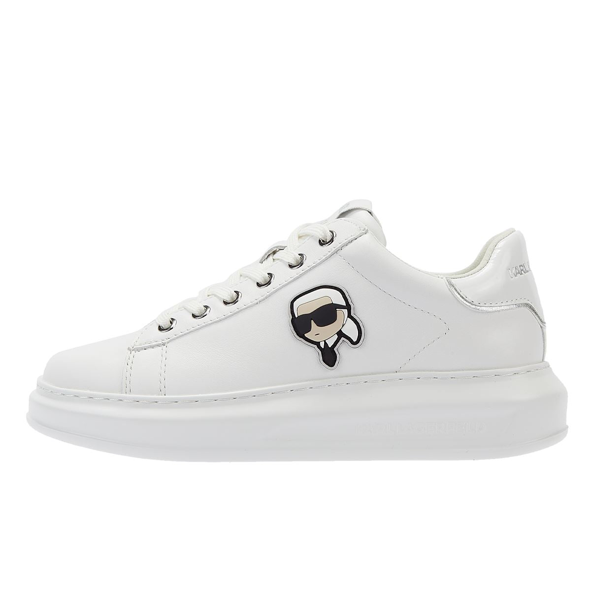 Karl Lagerfeld Kapri Nft Lo Dentelle Femmes Baskets Mono Blanc