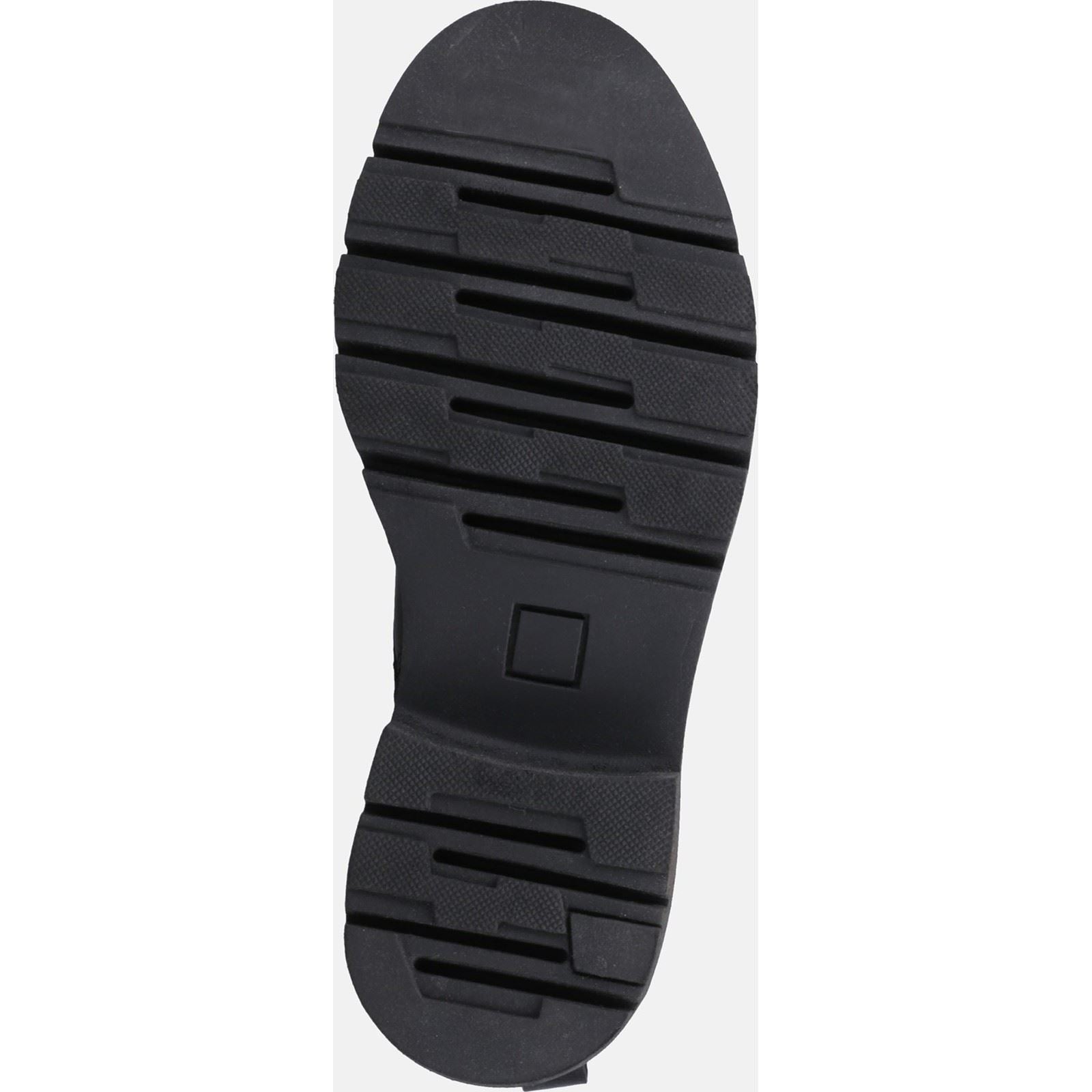Hush Puppies Rhea Bottes Noires En Cuir Pour Femmes