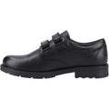 Hush Puppies Barry Senior Chaussures Noires Pour Garçons En Cuir.
