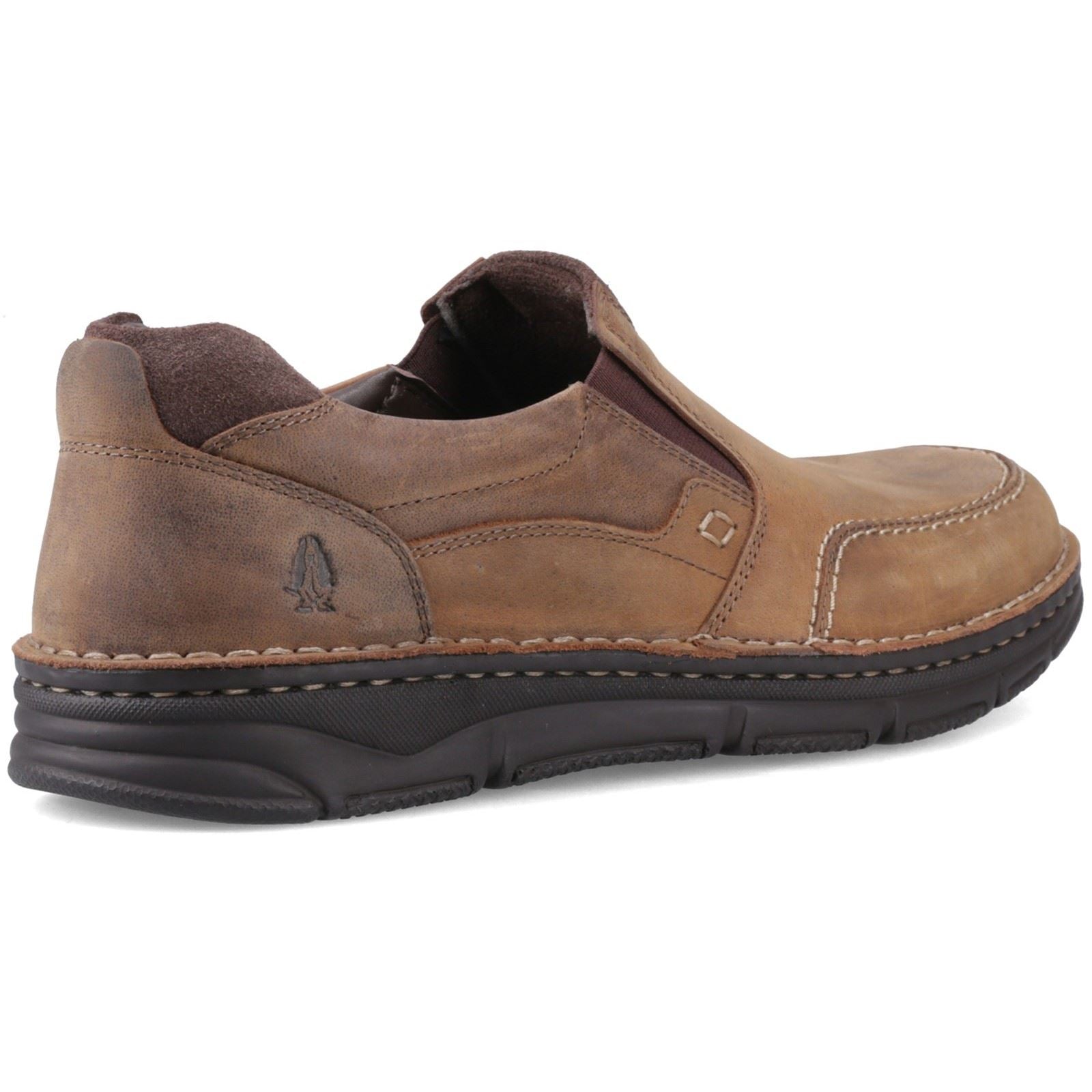 Hush Puppies Franco Slip on Mocassins En Cuir Pour Hommes En Tan