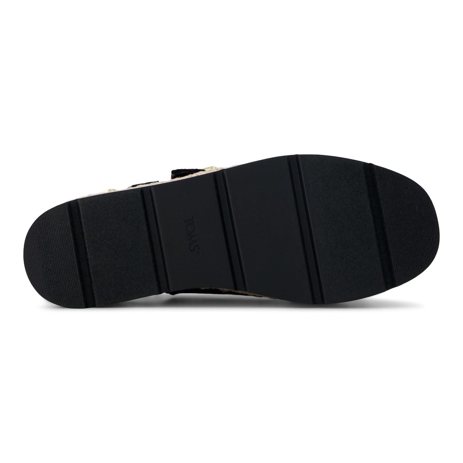 TOMS Giana Sandales De Plage Noires Pour Femmes En Textile