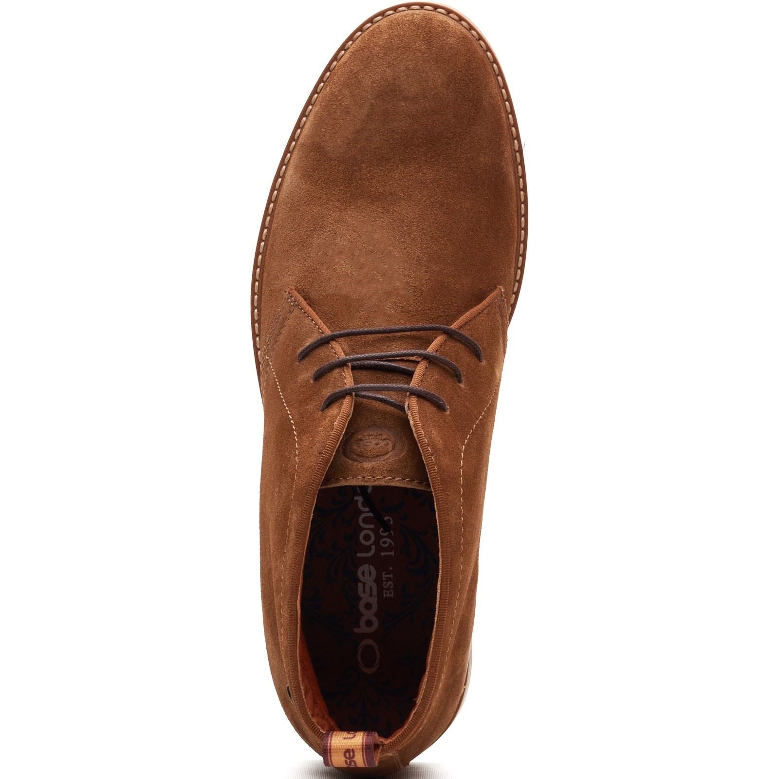 Base London Carlton Chukka Bottes En Cuir Pour Hommes Ginger