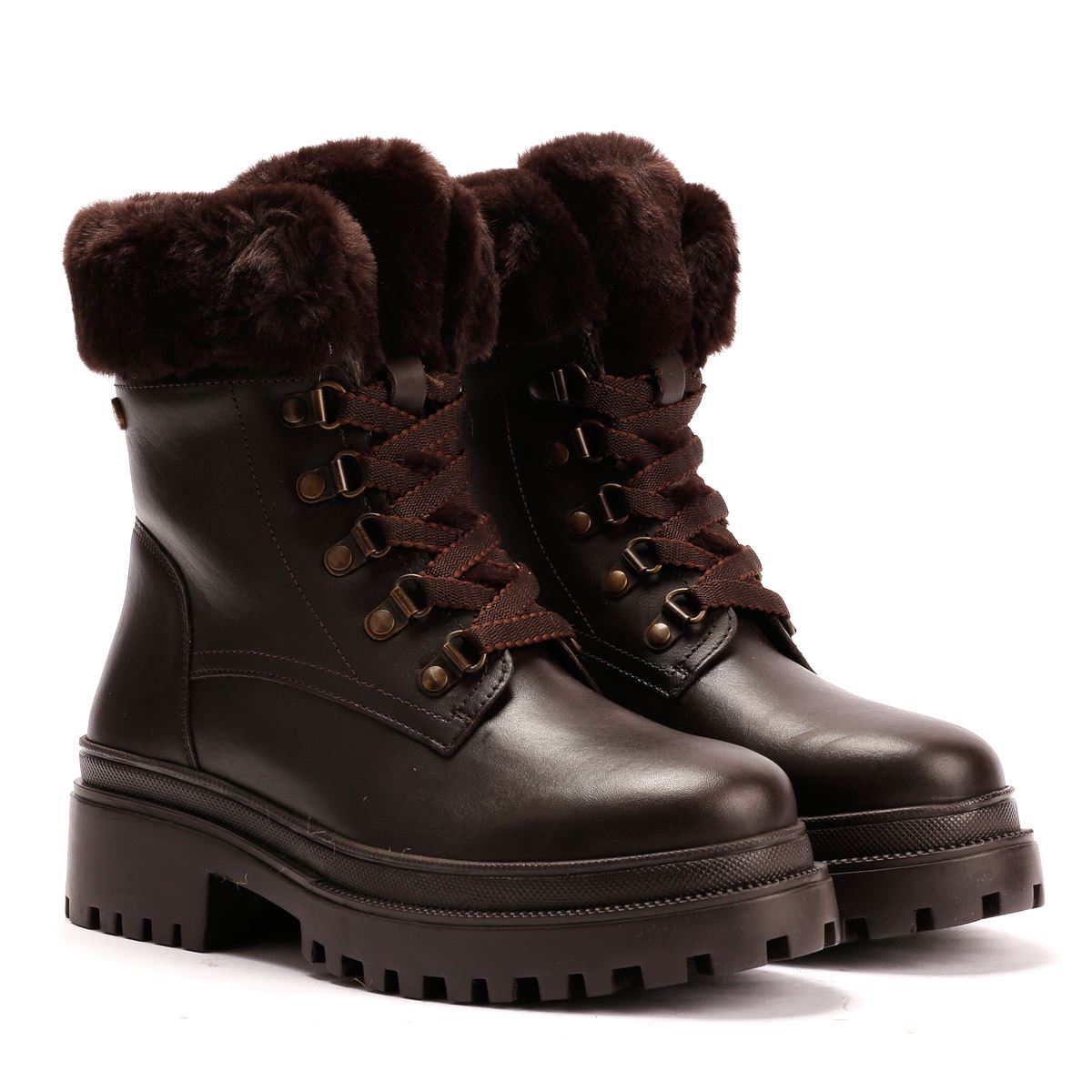 Osprey London The Budapest Bottes En Cuir Pour Femmes Marron