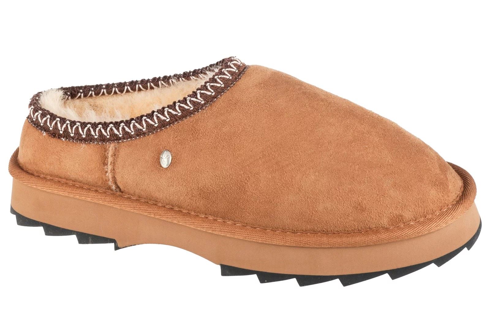 Emu Australia Sharky Scuff Chaussons En Suède Pour Femmes Marron