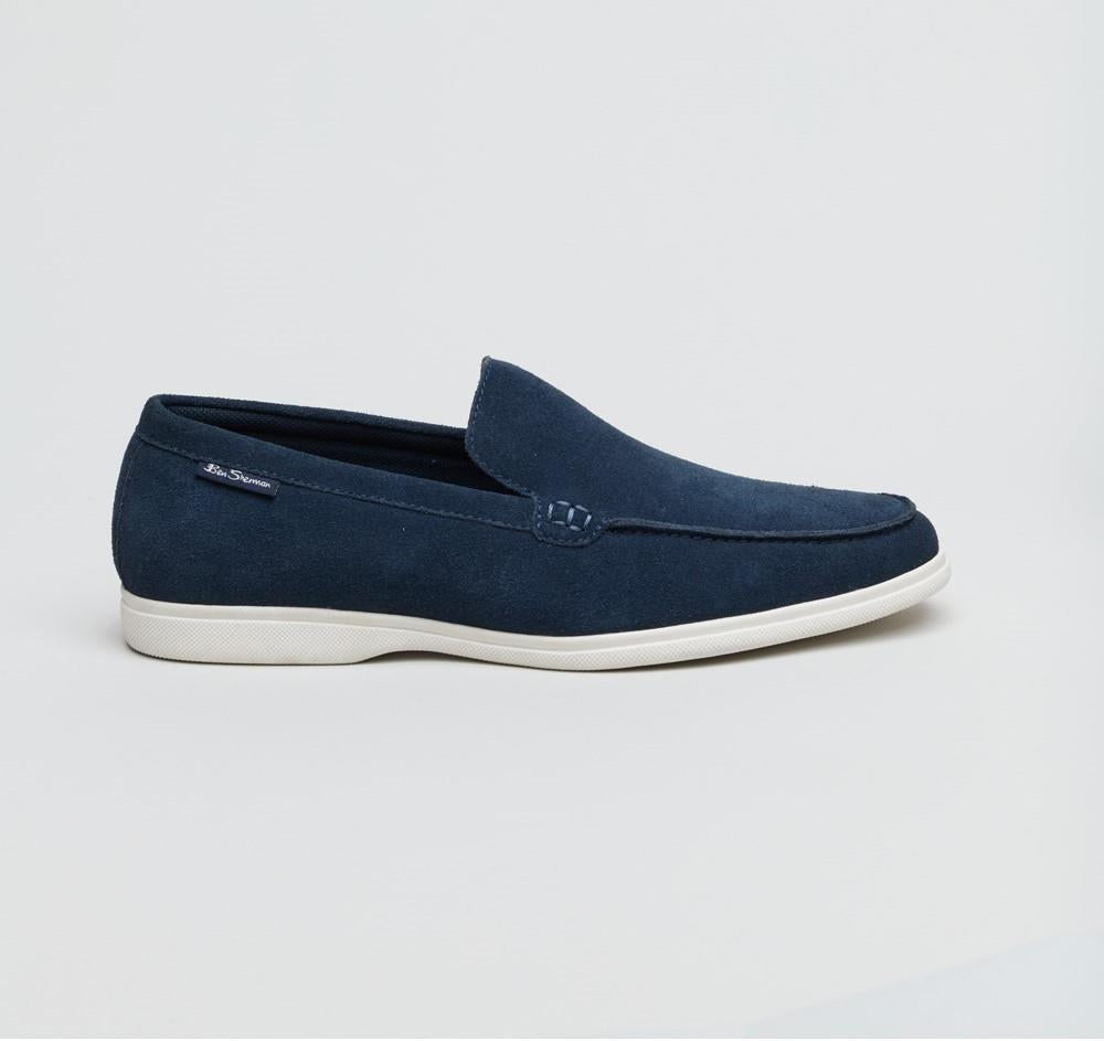 Ben Sherman Amarillo Chaussures Basses Bleues Pour Hommes En Suède