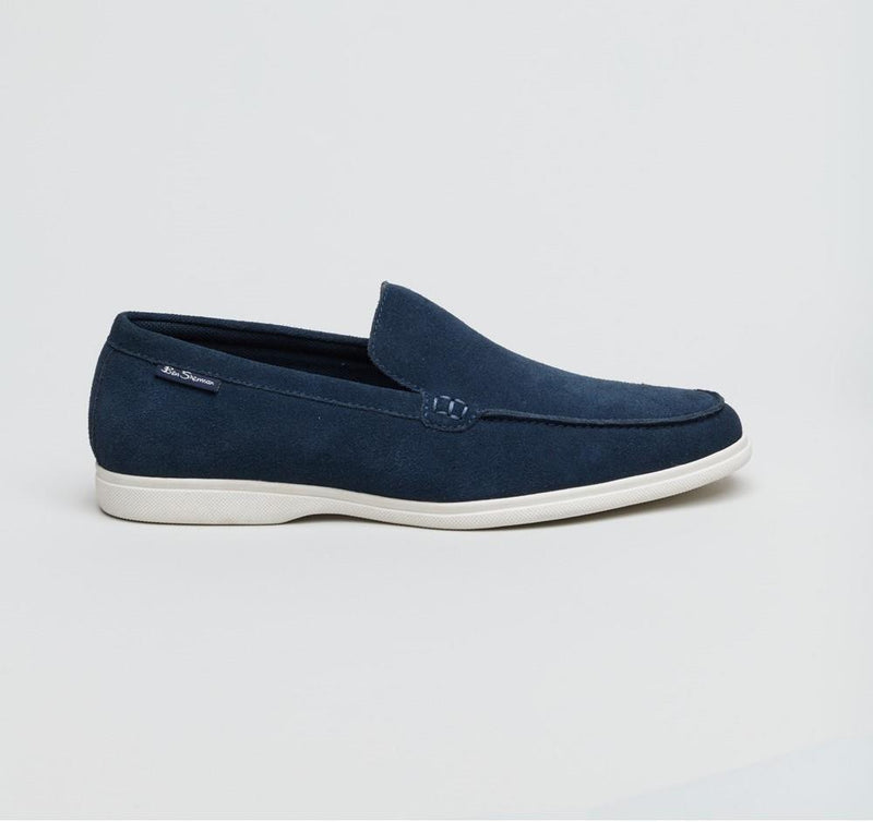 Ben Sherman Amarillo Chaussures Basses Bleues Pour Hommes En Suède