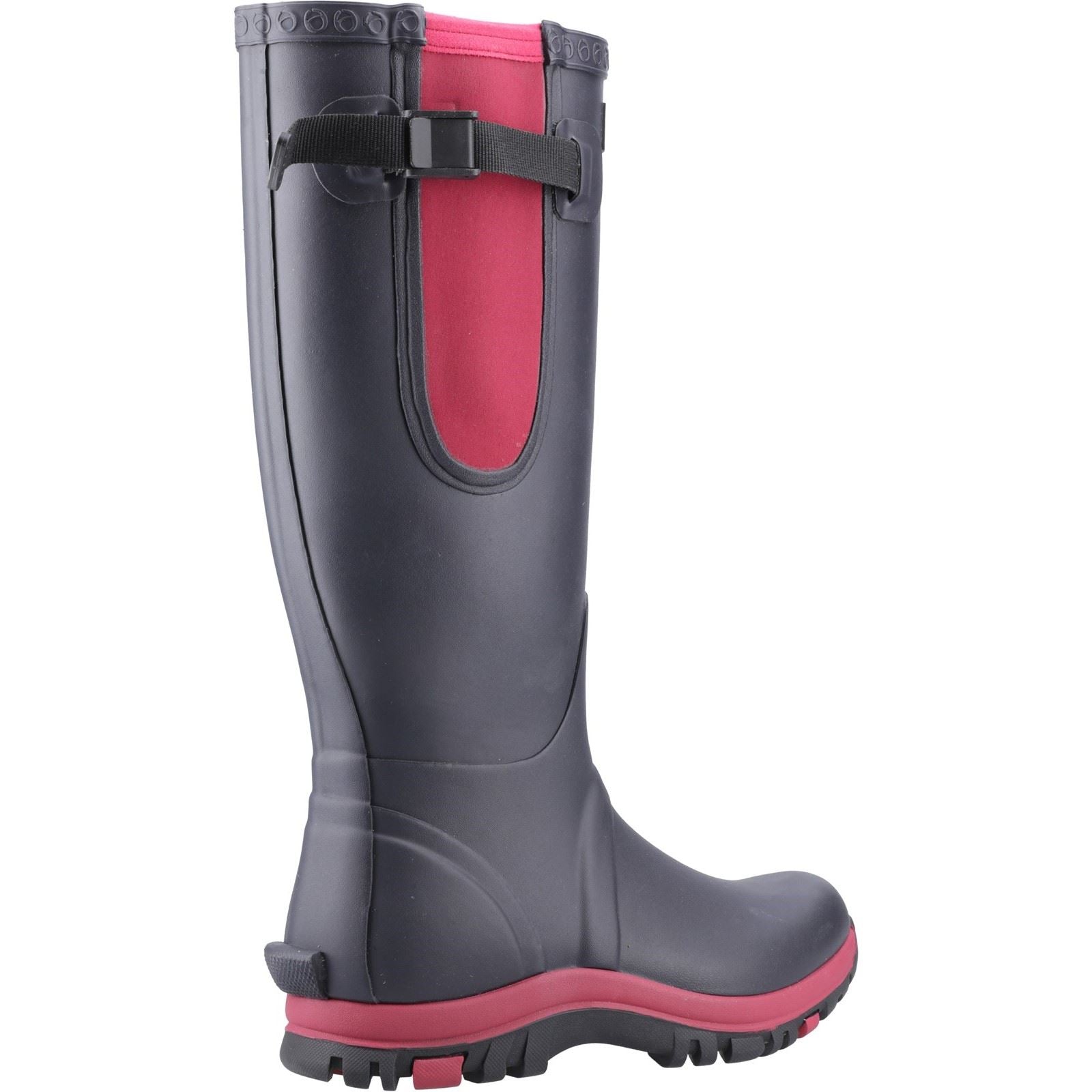 Cotswold Milton Bottes En Caoutchouc Pour Femmes Bleu Marine/Rose
