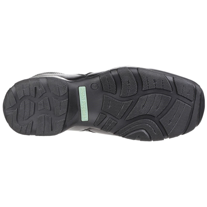 Hush Puppies Bespoke Senior Chaussures Noires Pour Garçons En Cuir