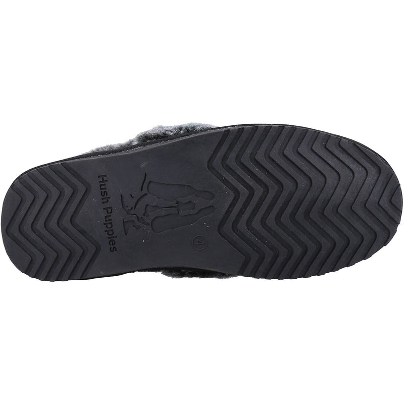 Hush Puppies Ariel Chaussons Noirs En Daim Pour Femme