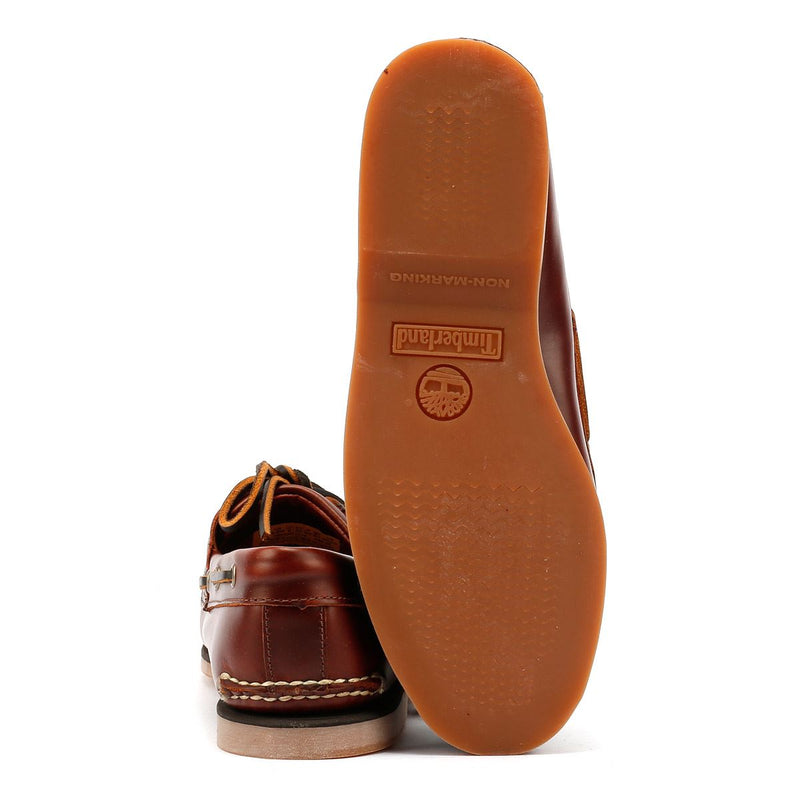 Timberland Classic 2 Eye Chaussures En Cuir Marron À Lacets Pour Homme