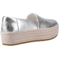 TOMS Valencia Espadrilles En Cuir Pour Femmes, Couleur Argent.
