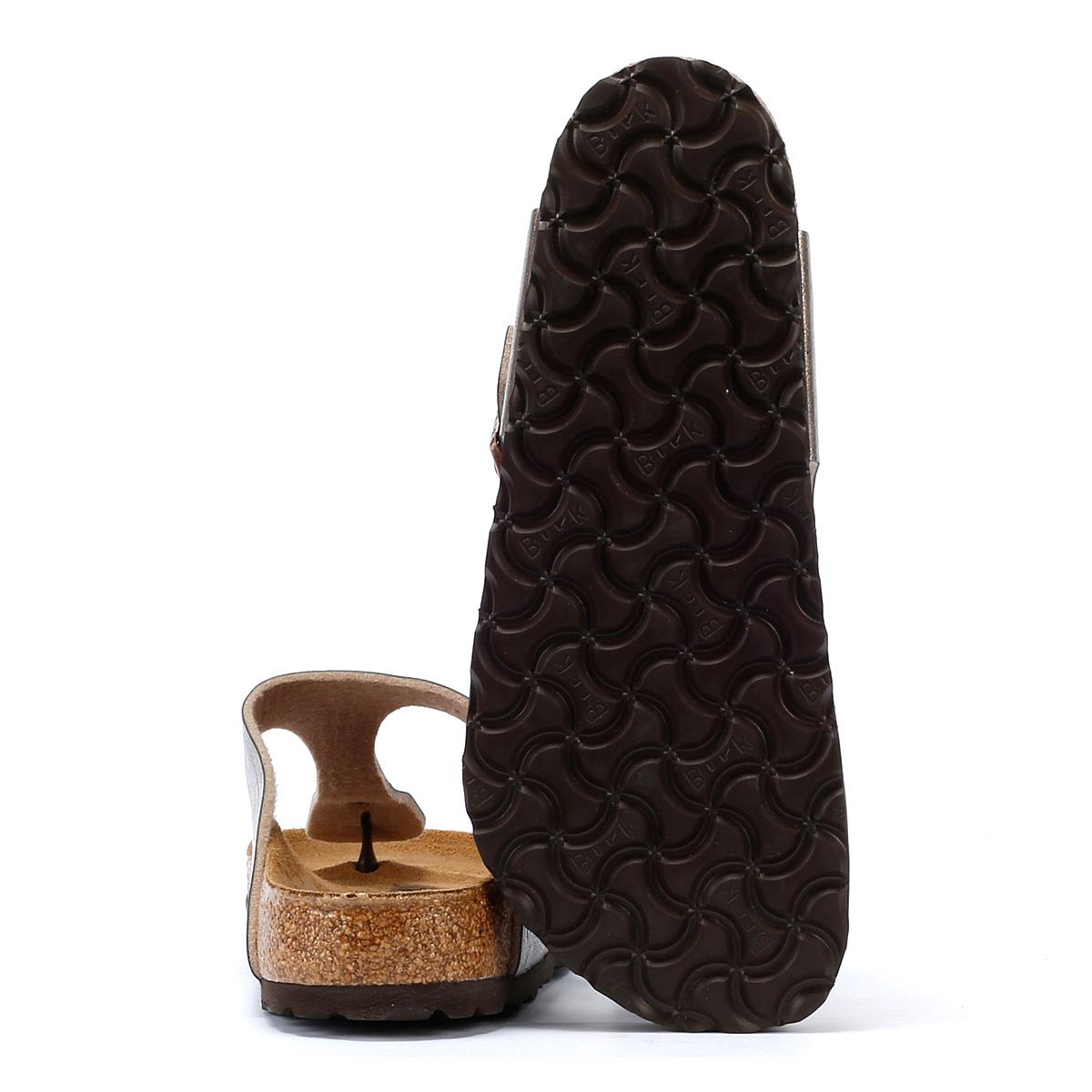 Birkenstock Gizeh Birko Flor Sandales Élégantes Pour Femmes En Taupe.