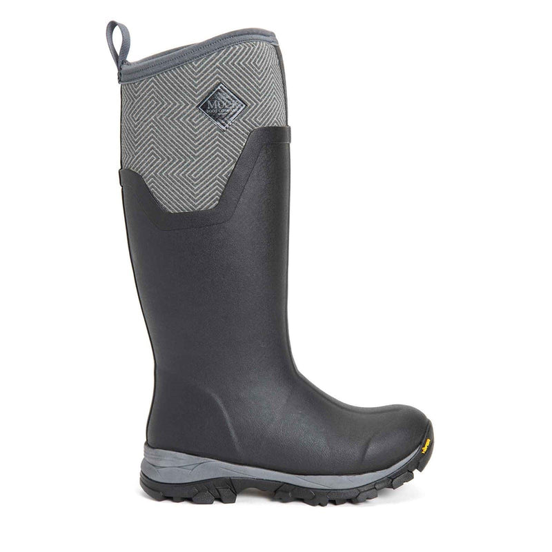 Muck Boots Arctic Ice Tall Bottes En Caoutchouc Géométriques Noires/Grises