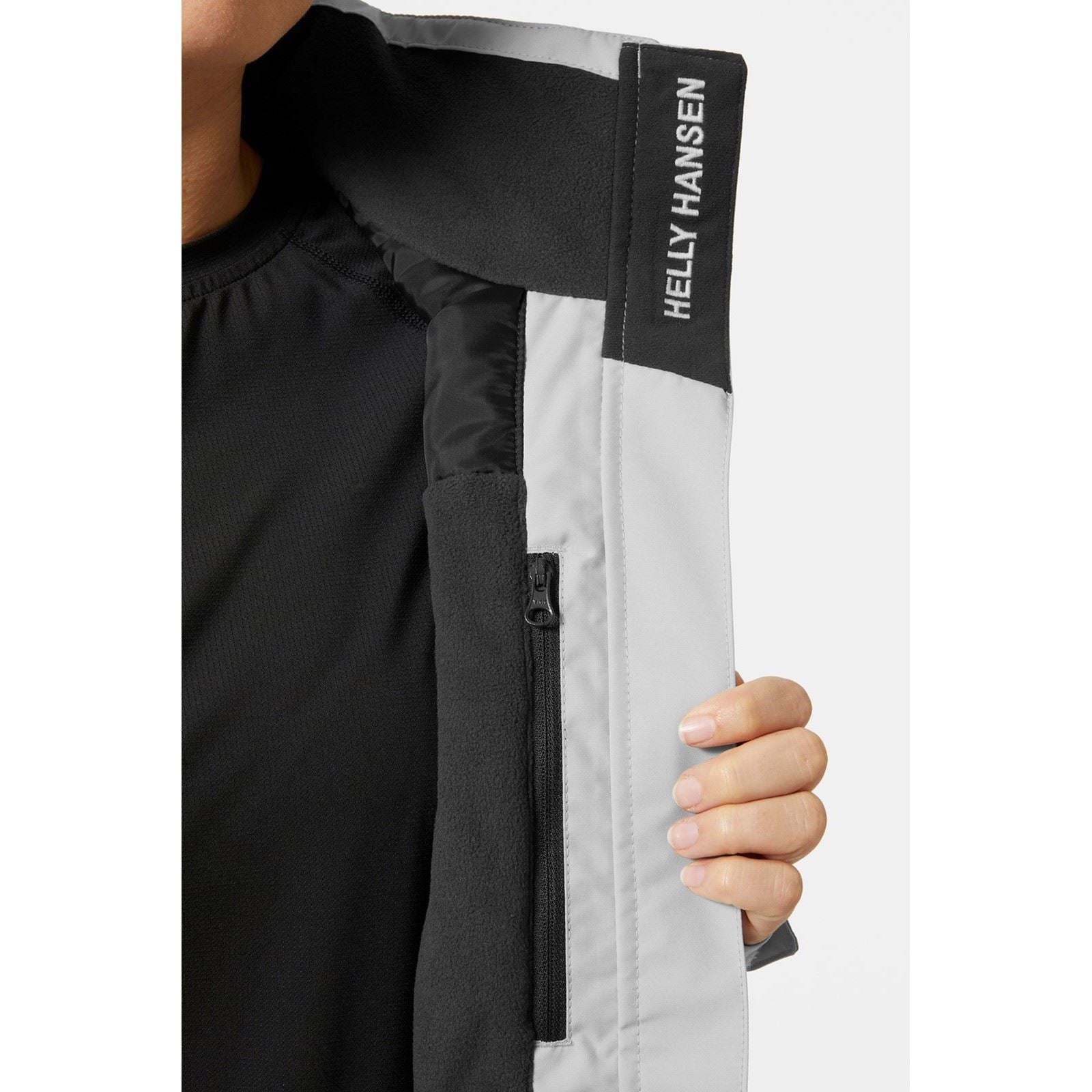 Helly Hansen Sport Crew Hooded Midlayer Sailing 2.0 Veste De Navigation Grise Pour Femmes
