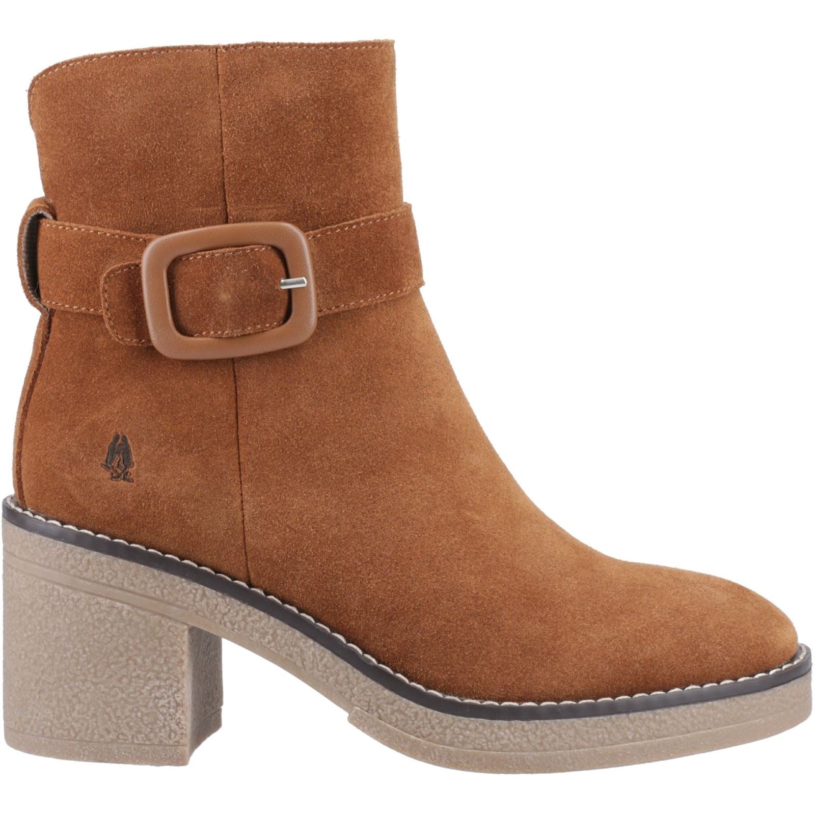 Hush Puppies Fearne Femmes Suède Bottines À Talons Beige