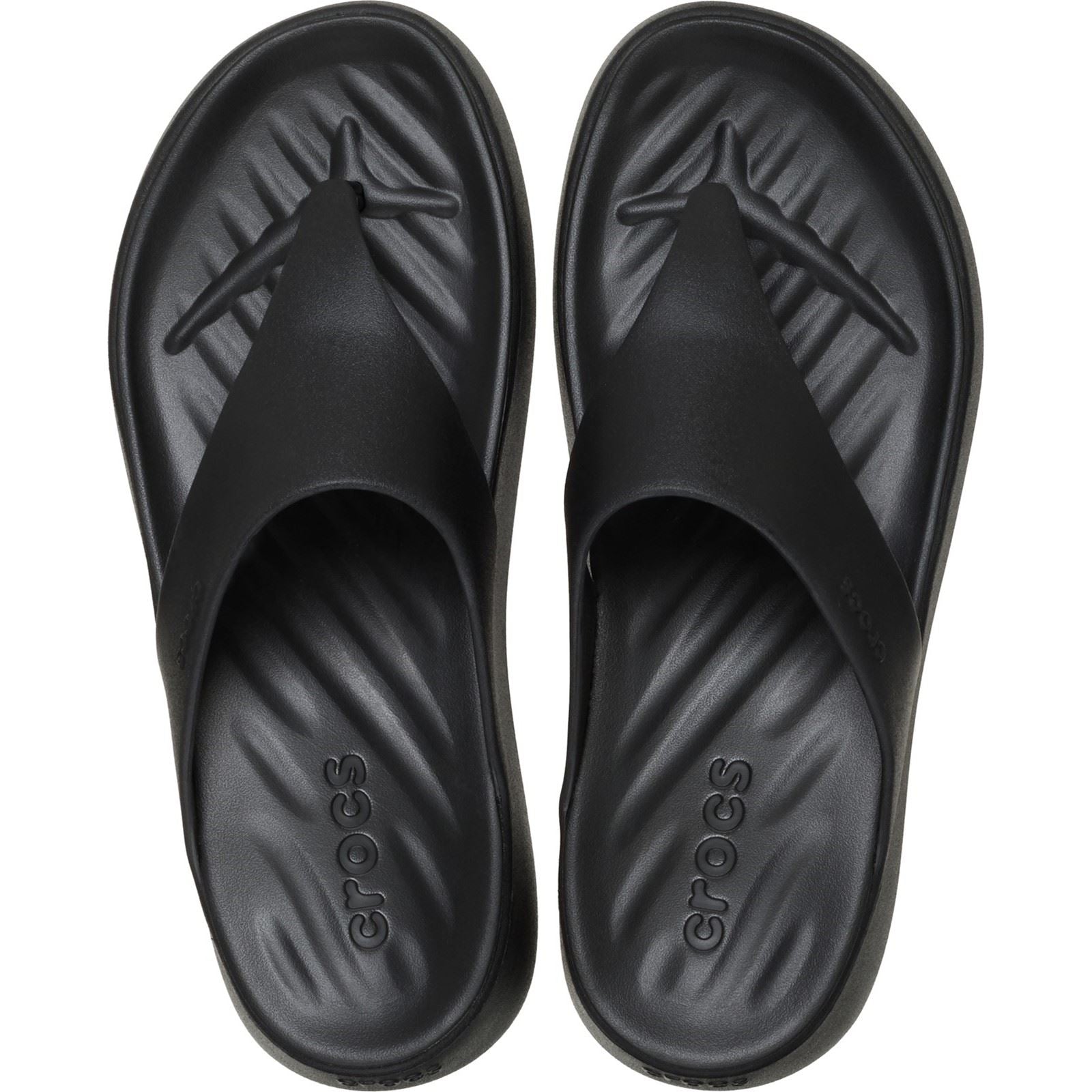 Crocs Getaway Triangle Sandales Noires Pour Femmes En Eva