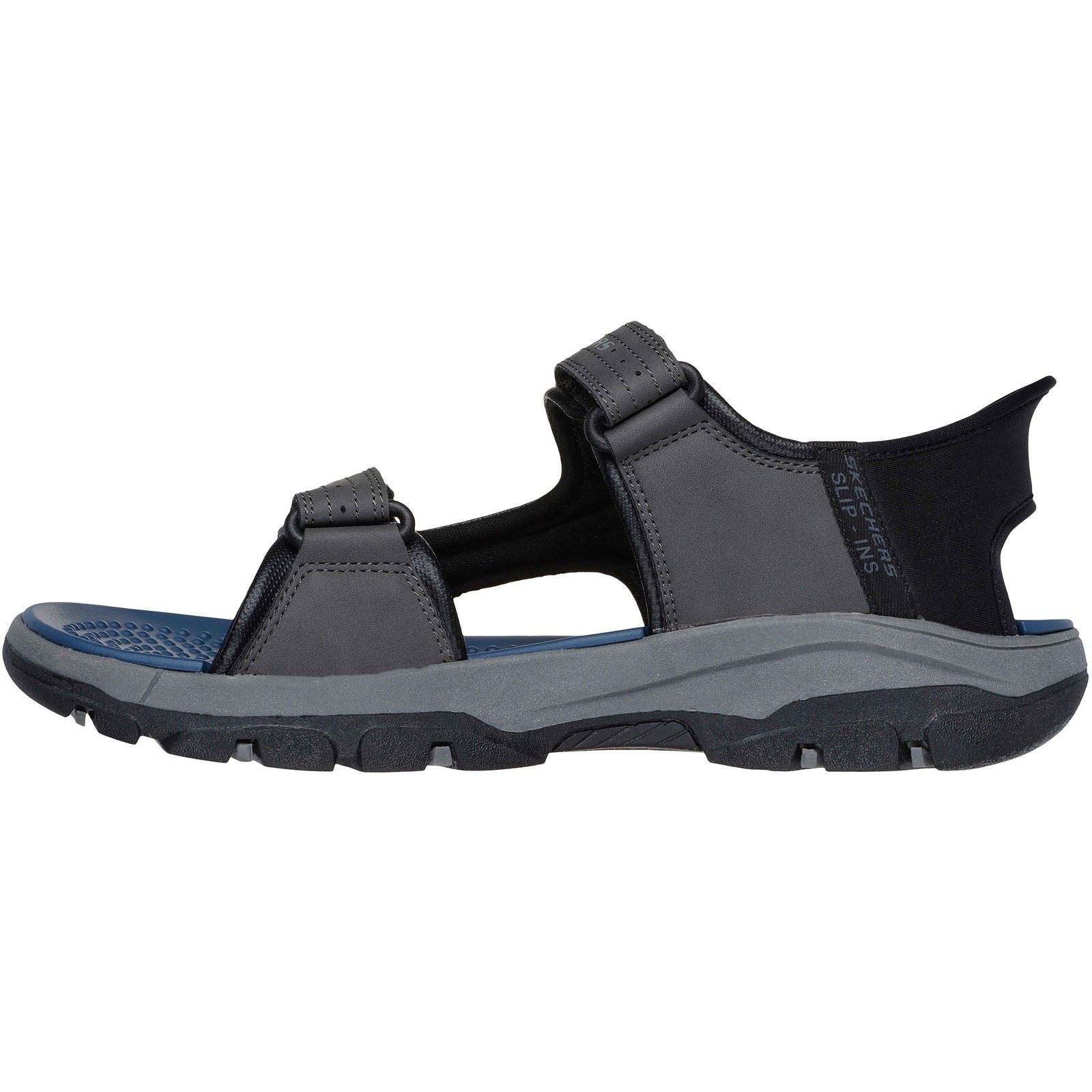 Skechers Tresmen - Reece Sandales En Charbon Pour Hommes En Polyuréthane