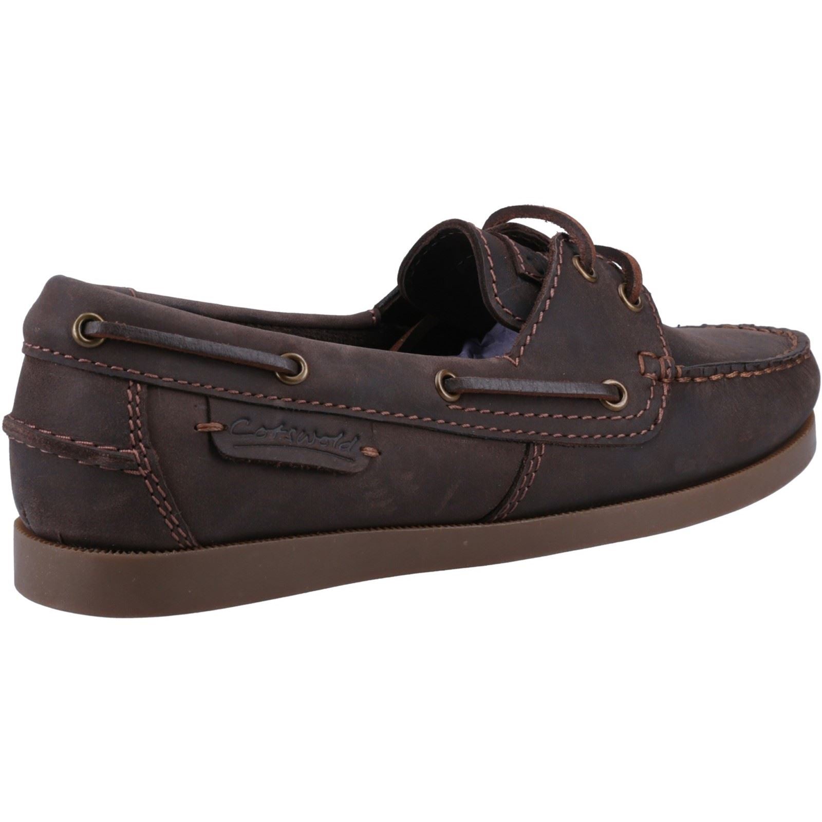 Cotswold Bartrim Chaussures Bateau Marron En Cuir Pour Hommes