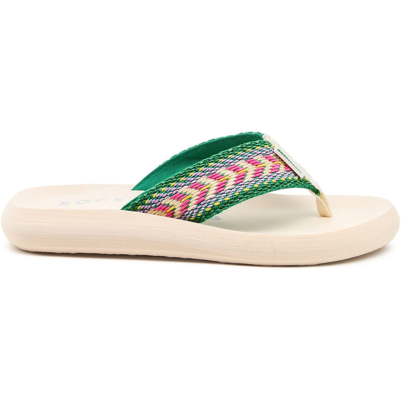 Rocket Dog Spotlight Madison Sandales Pour Femmes En Coton Vert/Multicolore