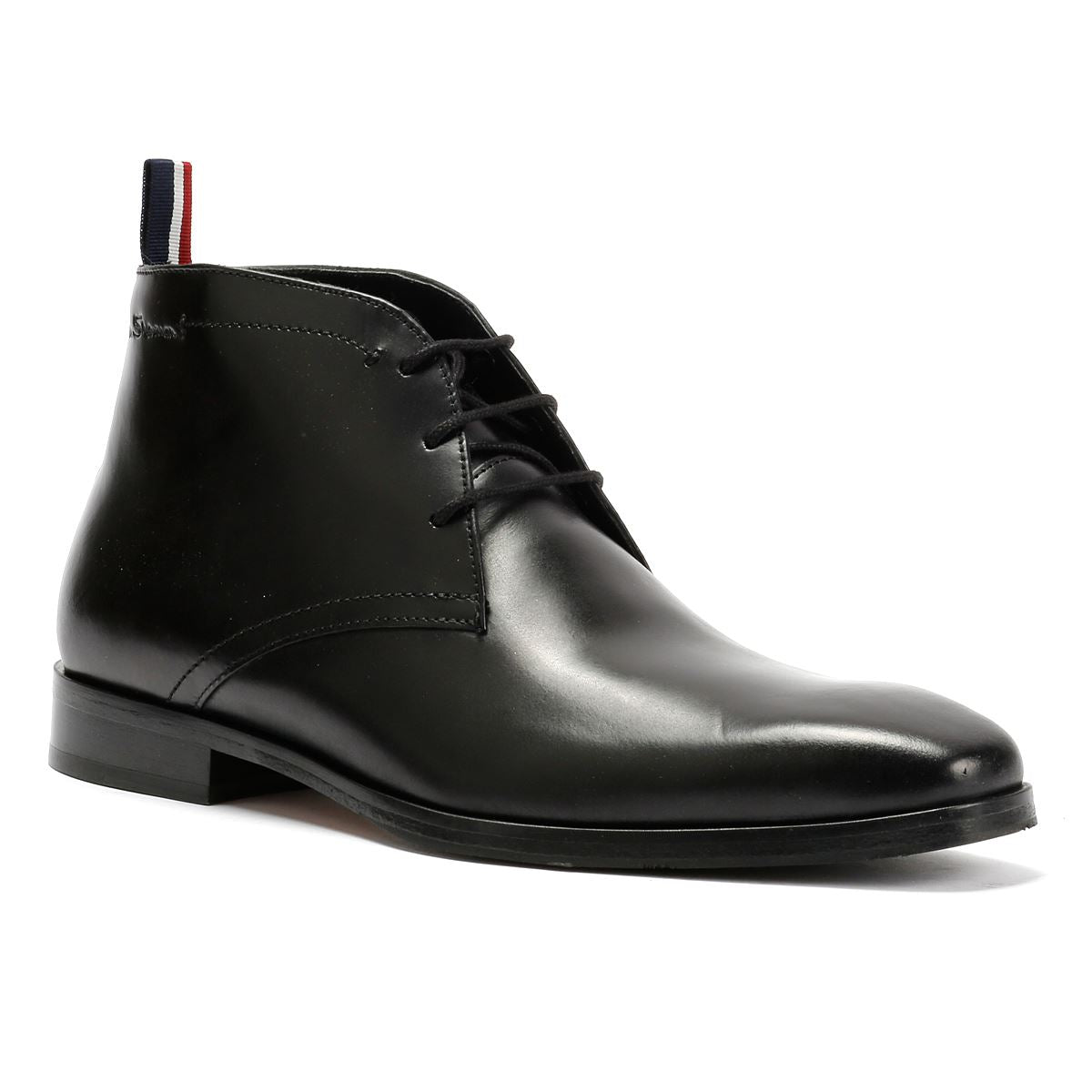 Ben Sherman London Bottes Noires En Cuir Pour Hommes