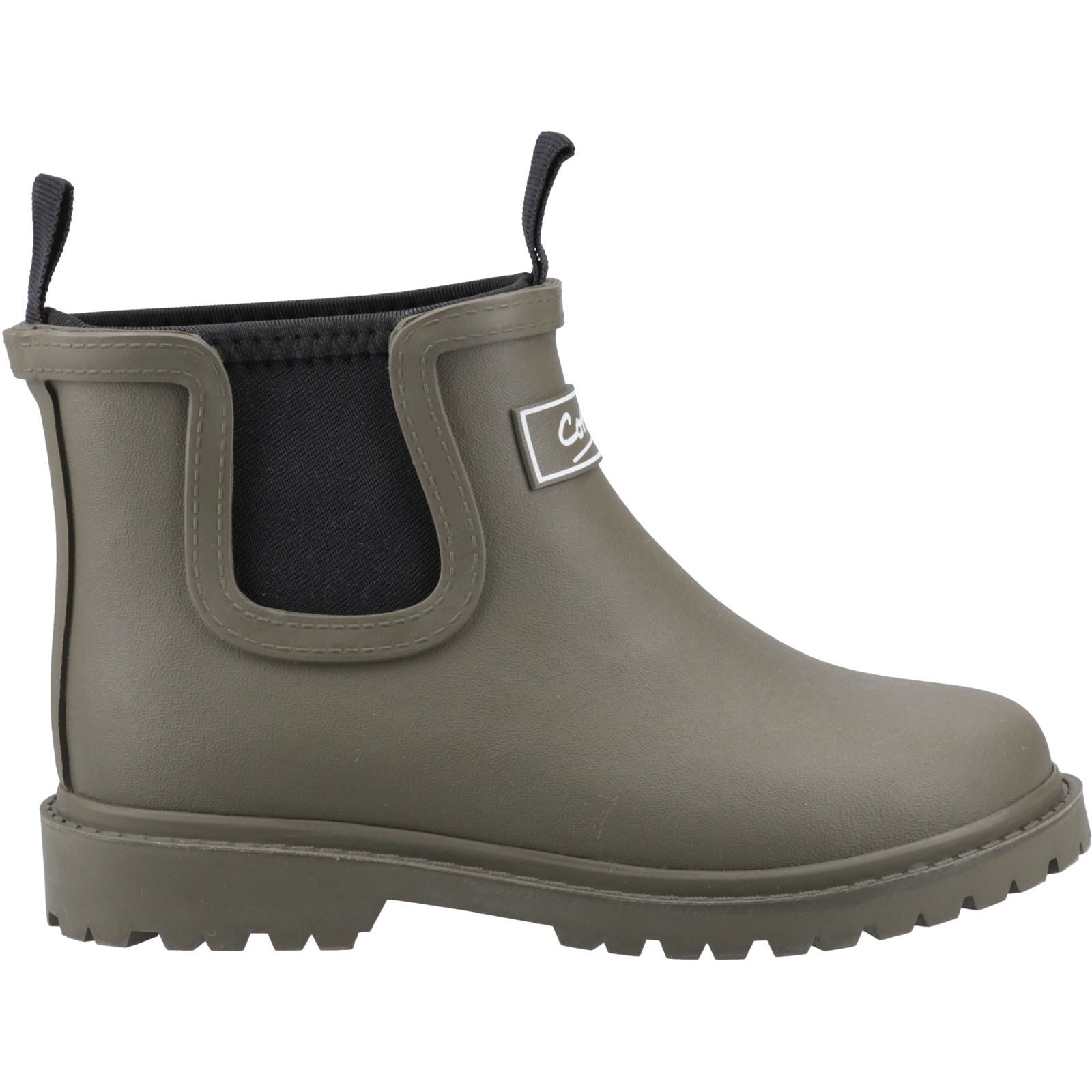 Cotswold Barton Tpr+caoutchouc Bottes Wellington Kaki Unisexes Pour Enfants