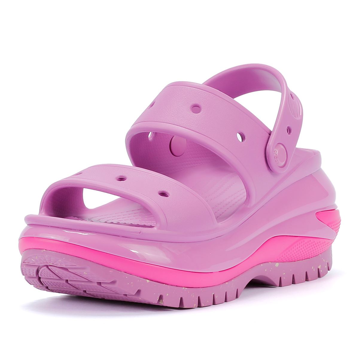 Crocs Mega Crush Sandales Rose À Bulles