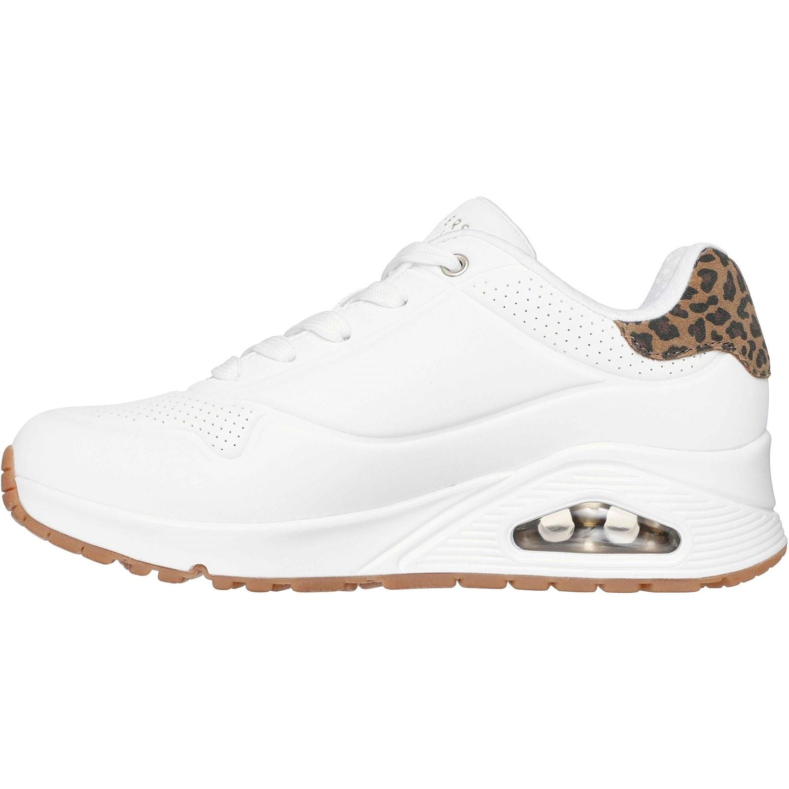 Skechers UNO - Jungle Nite Baskets Blanches/ Léopard En Polyuréthane Pour Femmes