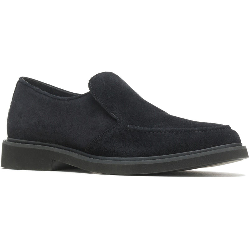 Hush Puppies Earl Slip On Chaussures Mocassins Noirs Pour Homme En Suède