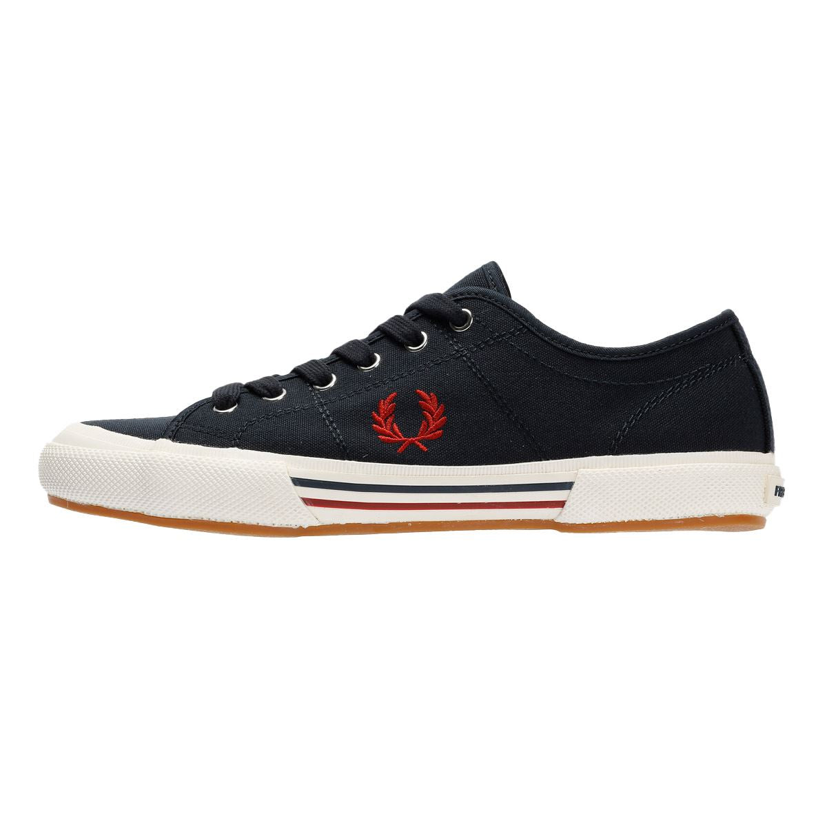 Fred Perry B708 Vintage Tennis Baskets Bleues En Toile Pour Hommes