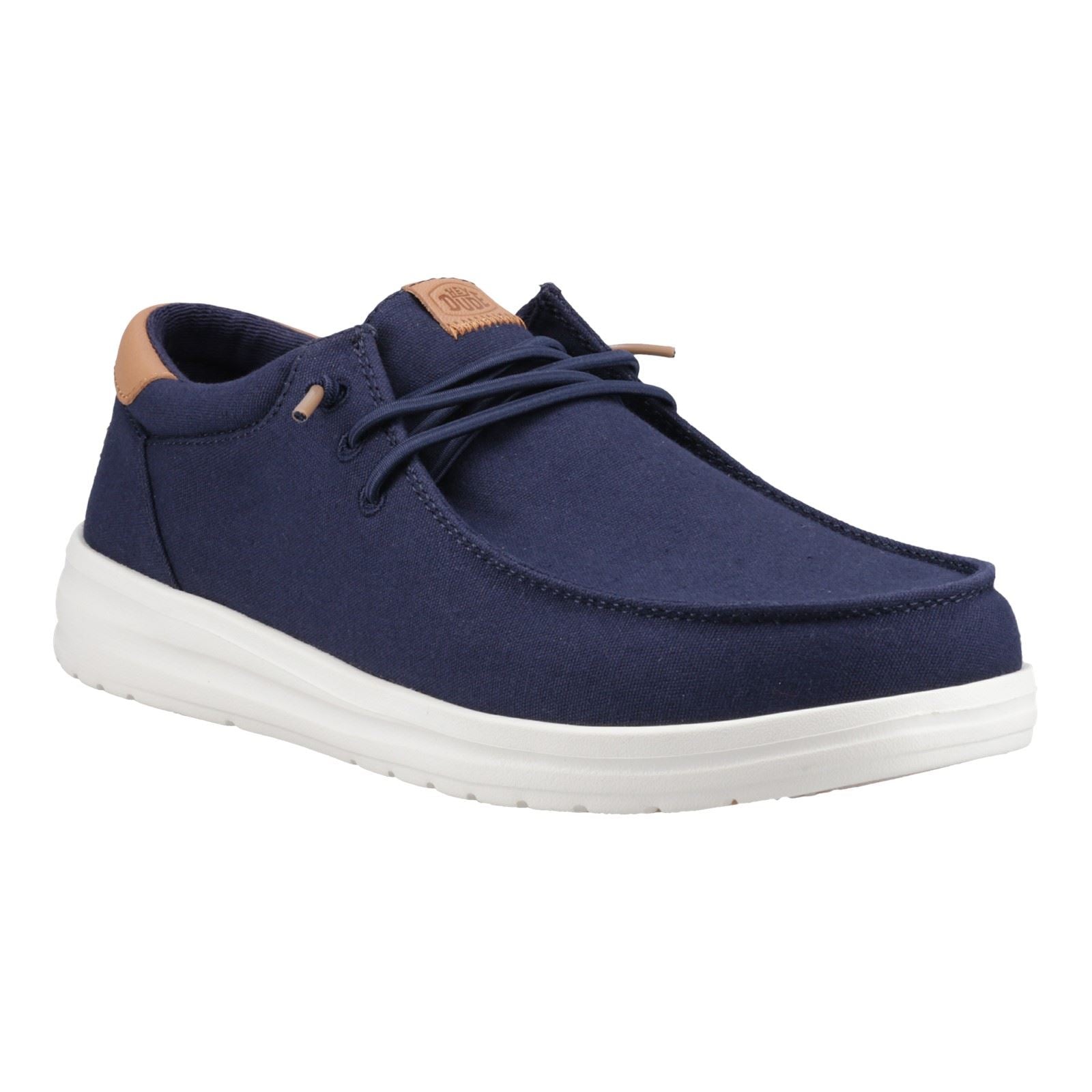 HEYDUDE Paul Canvas Chaussures Mocassins En Velours Homme Bleu Marine
