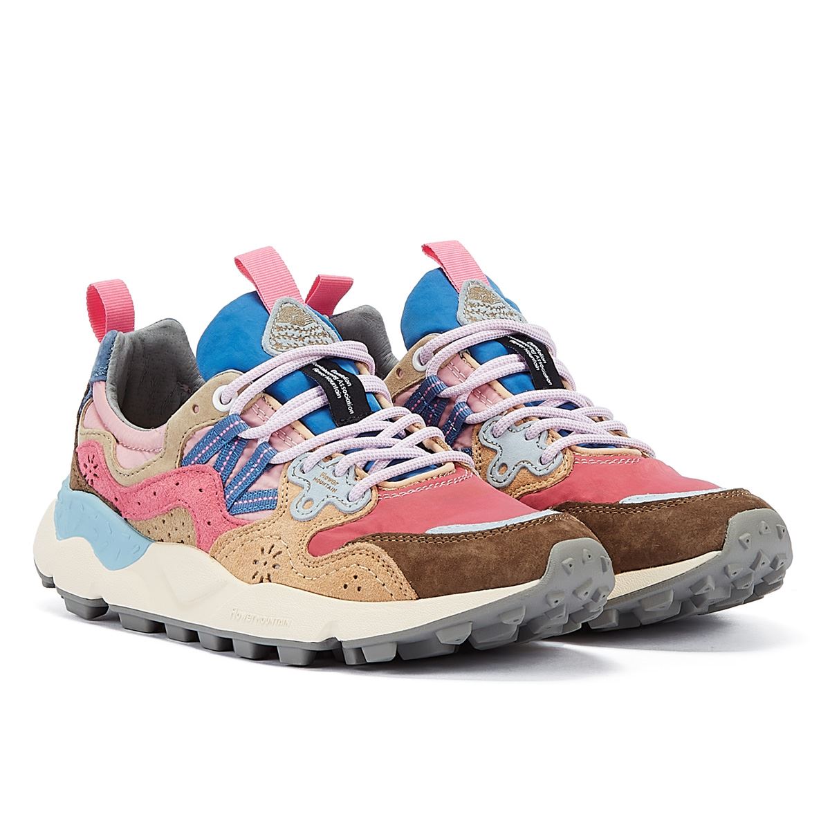 Flower Mountain Yamano 3 Baskets En Daim Rose/Beige Pour Femmes