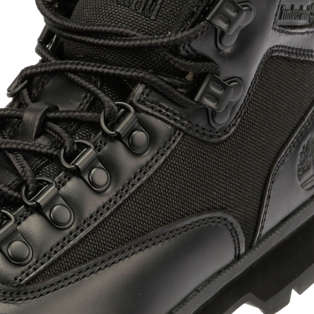 Timberland Euro Hiker Workwear I Blackout Bottes En Cuir Noires Pour Hommes