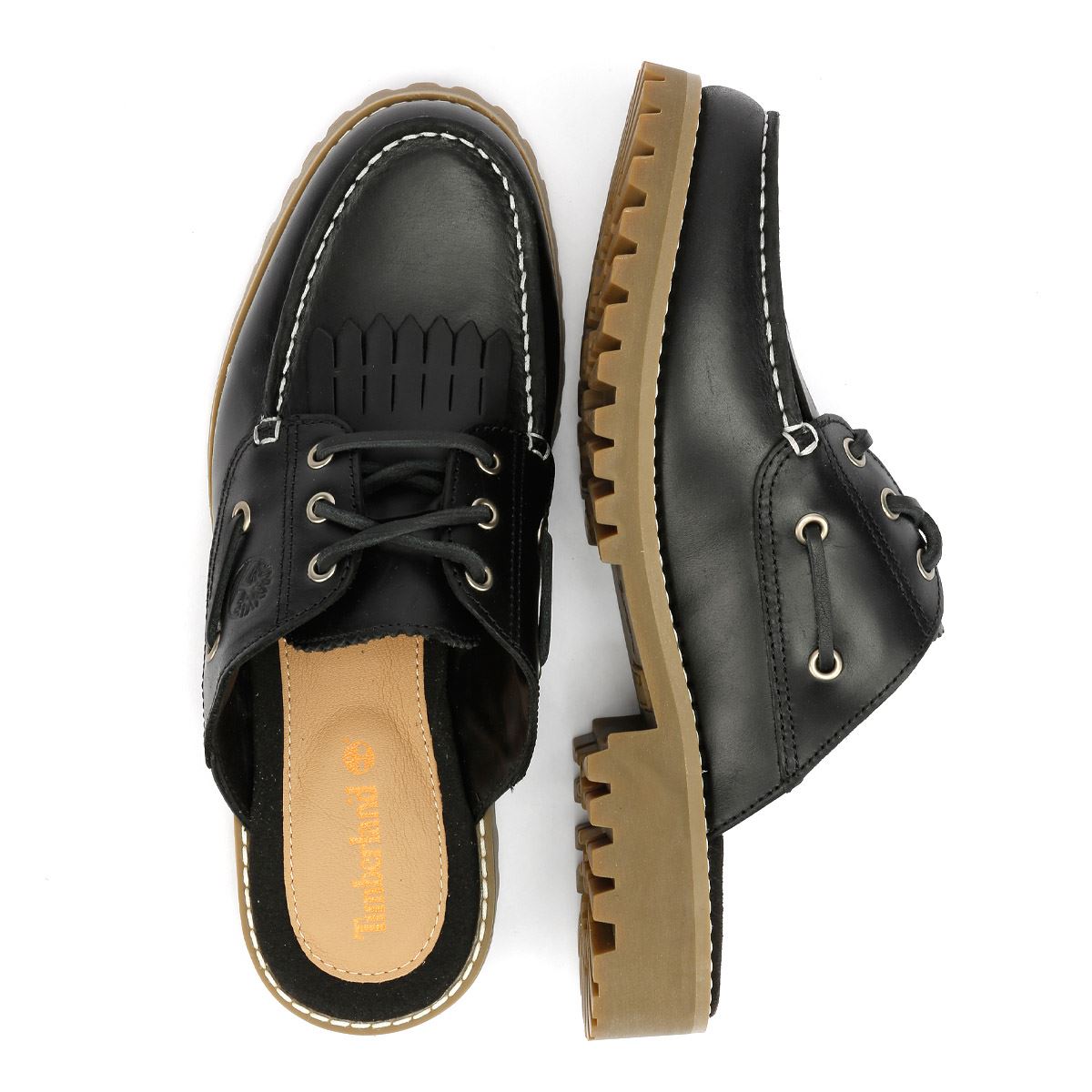 Timberland Noreen Mules Noires En Cuir Pour Femmes