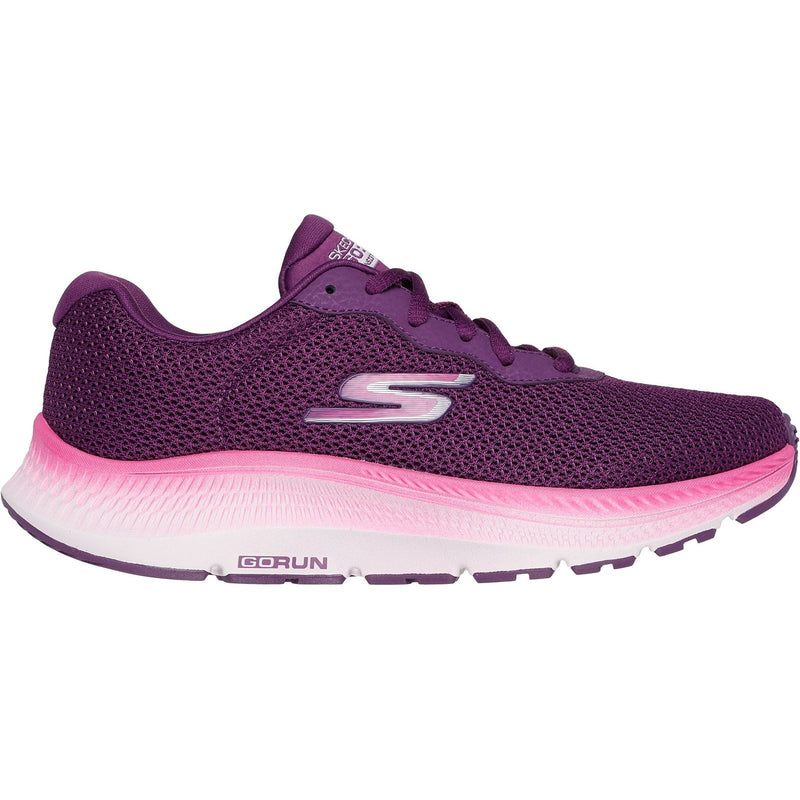 Skechers Go Run Consistent 2.0 Fast Pace Sneakers En Textile Pour Femmes De Couleur Prune