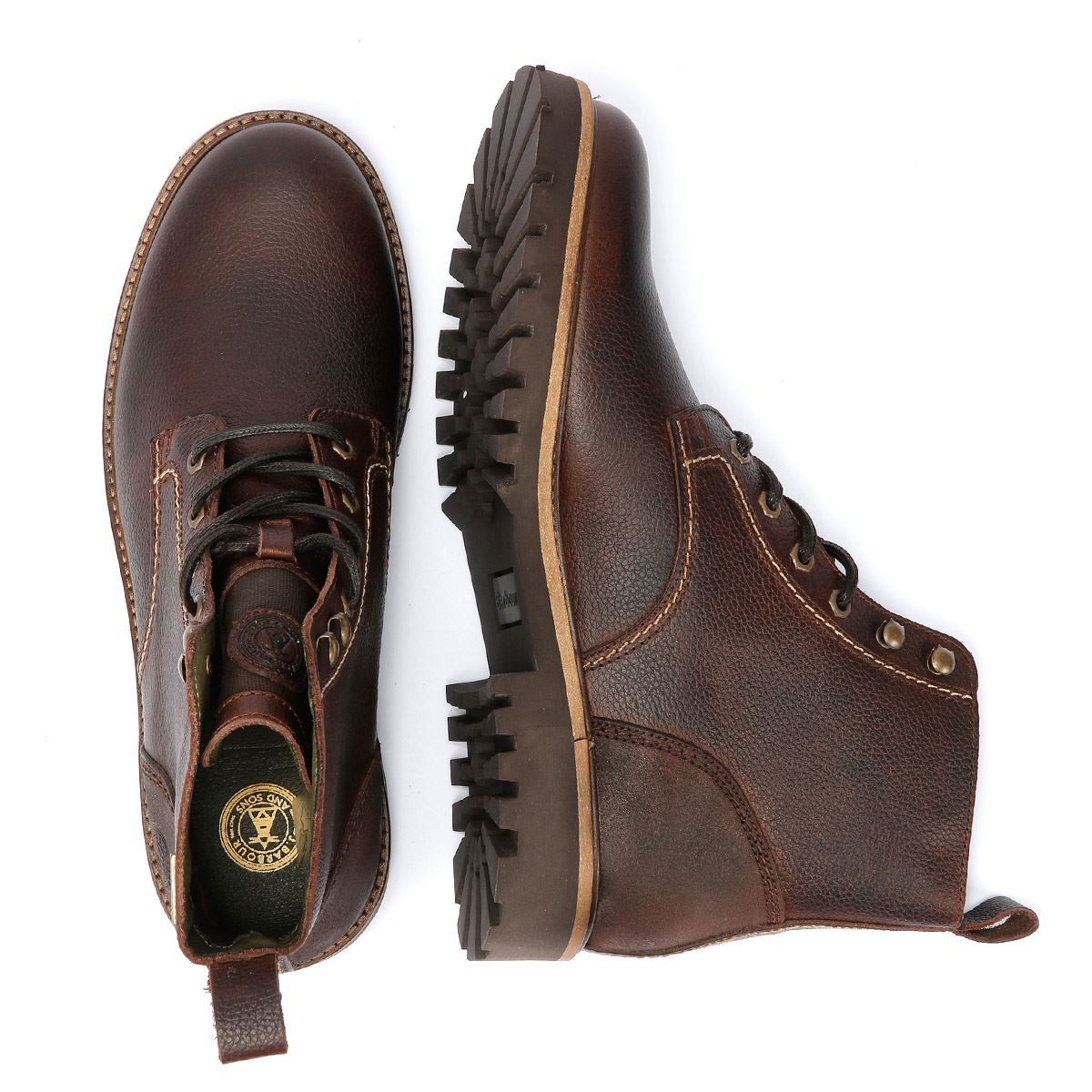 Barbour Foggy Bottes en cuir marron pour hommes