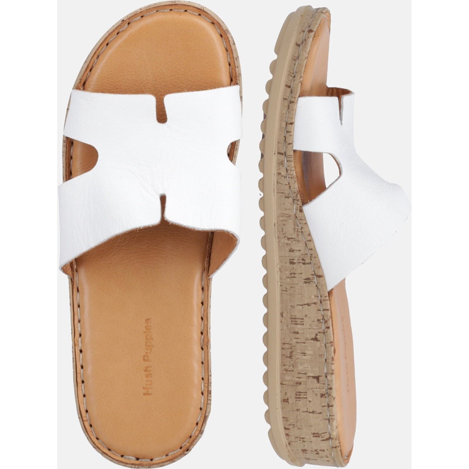 Hush Puppies Eloise Sandales Blanches En Cuir Pour Femme