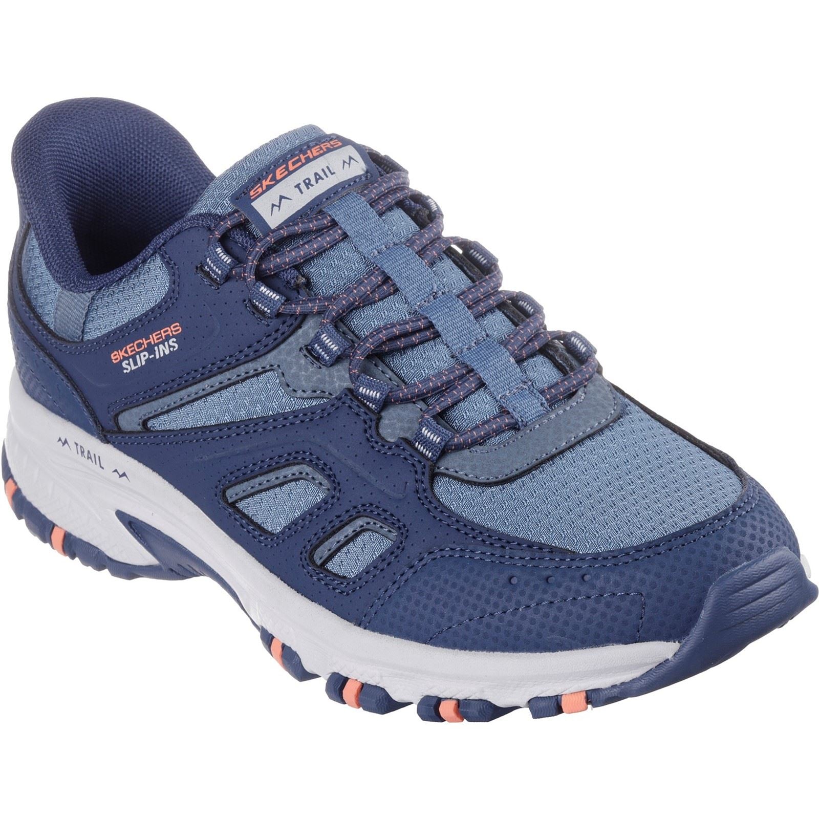 Skechers Slip-ins Hillcrest Kamalino Bottes De Randonnée Synthétiques Pour Femmes En Bleu Marine/Corail