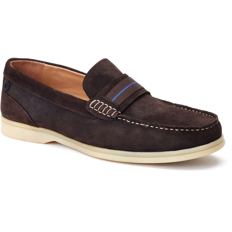 Base London Drum Chaussures Loafers Marron Brûlé Pour Hommes En Cuir