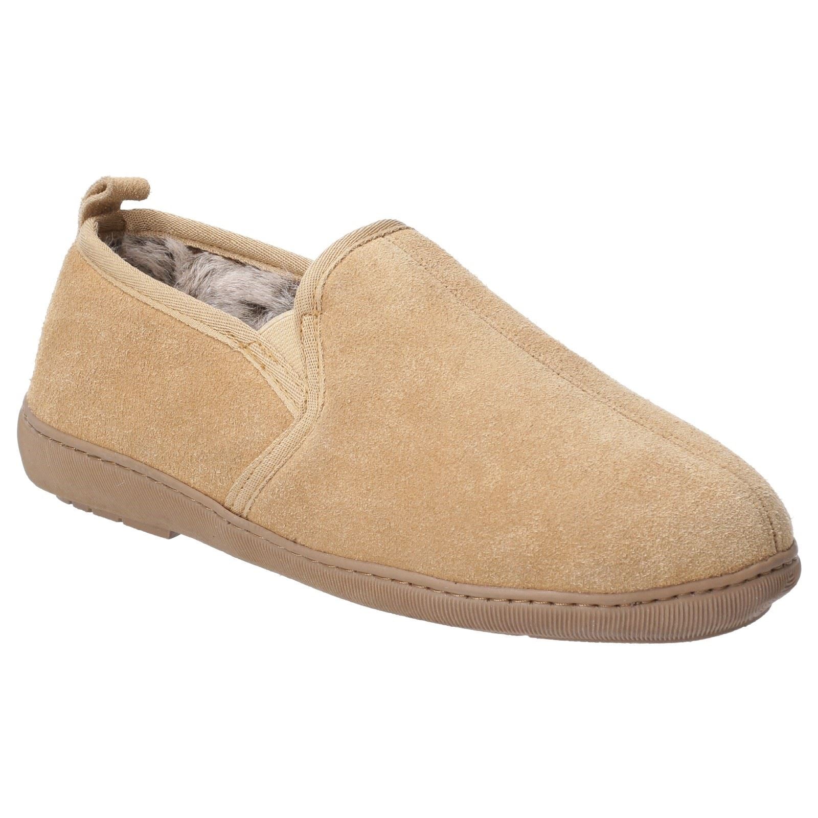 Hush Puppies Arnold Chaussons Pour Hommes En Daim Couleur Beige