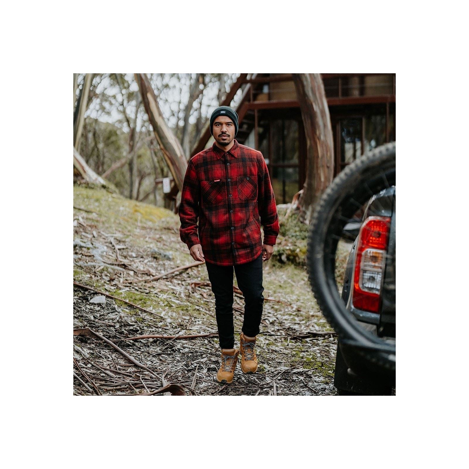 Hard Yakka Sherpa Veste En Polaire Rouge Pour Homme